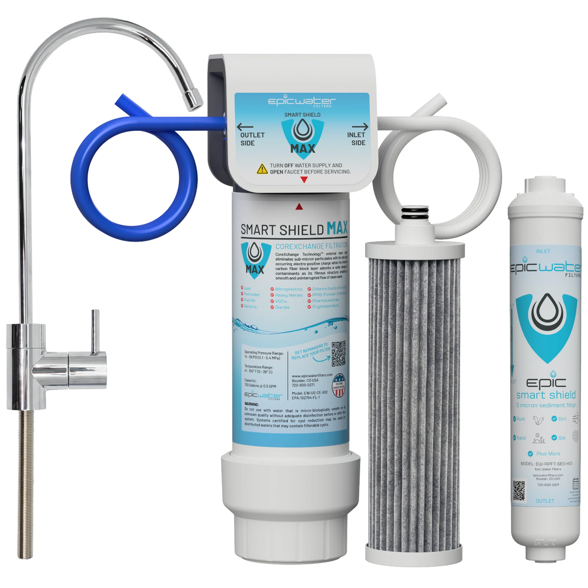 Epic Smart Shield Max with Dedicated Faucet + Sediment Filter